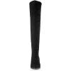 imageFSJ Women Classic Thigh High Boots Over the knee Stretch Block Heel Comfortable Fashion Pointed Toe Western Long Boots Size 415 USBlack