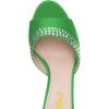 imageFSJ Women Crystal Low Heel Bridal Pumps Slip on Mules Slide Sandals Peep Toe Clogs Dressy Rhinestone Slipper Shoes Size 415 USGreen
