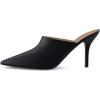 imageFSJ Women Dressy Thin High Heel Slide Sandals Pointed Toe Mules Slip on Loafers Stiletto Pumps Shoes Size 415 USBlack