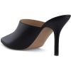 imageFSJ Women Dressy Thin High Heel Slide Sandals Pointed Toe Mules Slip on Loafers Stiletto Pumps Shoes Size 415 USBlack