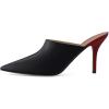 imageFSJ Women Dressy Thin High Heel Slide Sandals Pointed Toe Mules Slip on Loafers Stiletto Pumps Shoes Size 415 USBlackRed