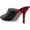 imageFSJ Women Dressy Thin High Heel Slide Sandals Pointed Toe Mules Slip on Loafers Stiletto Pumps Shoes Size 415 USBlackRed