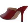 imageFSJ Women Dressy Thin High Heel Slide Sandals Pointed Toe Mules Slip on Loafers Stiletto Pumps Shoes Size 415 USRed
