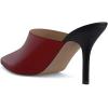 imageFSJ Women Dressy Thin High Heel Slide Sandals Pointed Toe Mules Slip on Loafers Stiletto Pumps Shoes Size 415 USRed Black
