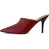 imageFSJ Women Dressy Thin High Heel Slide Sandals Pointed Toe Mules Slip on Loafers Stiletto Pumps Shoes Size 415 USRed Black