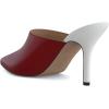 imageFSJ Women Dressy Thin High Heel Slide Sandals Pointed Toe Mules Slip on Loafers Stiletto Pumps Shoes Size 415 USRed White