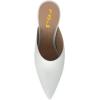 imageFSJ Women Dressy Thin High Heel Slide Sandals Pointed Toe Mules Slip on Loafers Stiletto Pumps Shoes Size 415 USWhite
