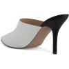 imageFSJ Women Dressy Thin High Heel Slide Sandals Pointed Toe Mules Slip on Loafers Stiletto Pumps Shoes Size 415 USWhite Black