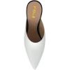 imageFSJ Women Dressy Thin High Heel Slide Sandals Pointed Toe Mules Slip on Loafers Stiletto Pumps Shoes Size 415 USWhite Black