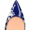 imageFSJ Women Fashion High Heel Pump Stilettos Pointy Toe Evening Party Dress Print Shoes Size 415 USBlue White Flower