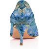 imageFSJ Women Gorgeous Mid High Kitten Heels Pumps with Pointed Toes Shoes for Dress Size 415 USBlue
