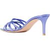 imageFSJ Women High Heel Pointy Open Toe Clog Mules Gladiator Strappy Sandals Slip On Slide Comfort Summer Shoes Size 415 USBlue