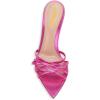 imageFSJ Women High Heel Pointy Open Toe Clog Mules Gladiator Strappy Sandals Slip On Slide Comfort Summer Shoes Size 415 USHot Pink