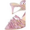 imageFSJ Women High Heel Pointy Open Toe Clog Mules Gladiator Strappy Sandals Slip On Slide Comfort Summer Shoes Size 415 USViolet