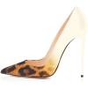imageFSJ Women Sexy Leopard Printed Dress Shoes Pointy Toe High Heels Stilettos Pumps Shoe Size 415 USBeige