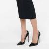 imageFSJ Women Sexy Leopard Printed Dress Shoes Pointy Toe High Heels Stilettos Pumps Shoe Size 415 USBlack Golssy Leather
