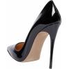 imageFSJ Women Sexy Leopard Printed Dress Shoes Pointy Toe High Heels Stilettos Pumps Shoe Size 415 USBlack Golssy Leather