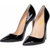 imageFSJ Women Sexy Leopard Printed Dress Shoes Pointy Toe High Heels Stilettos Pumps Shoe Size 415 USBlack Golssy Leather