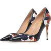 imageFSJ Women Sexy Leopard Printed Dress Shoes Pointy Toe High Heels Stilettos Pumps Shoe Size 415 USBlack Spots