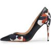 imageFSJ Women Sexy Leopard Printed Dress Shoes Pointy Toe High Heels Stilettos Pumps Shoe Size 415 USBlack Spots