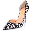 imageFSJ Women Sexy Leopard Printed Dress Shoes Pointy Toe High Heels Stilettos Pumps Shoe Size 415 USBlack10 Cm