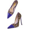 imageFSJ Women Sexy Leopard Printed Dress Shoes Pointy Toe High Heels Stilettos Pumps Shoe Size 415 USBlue
