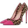 imageFSJ Women Sexy Leopard Printed Dress Shoes Pointy Toe High Heels Stilettos Pumps Shoe Size 415 USFuchsia