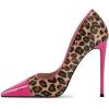 imageFSJ Women Sexy Leopard Printed Dress Shoes Pointy Toe High Heels Stilettos Pumps Shoe Size 415 USFuchsia