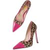 imageFSJ Women Sexy Leopard Printed Dress Shoes Pointy Toe High Heels Stilettos Pumps Shoe Size 415 USFuchsia