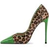 imageFSJ Women Sexy Leopard Printed Dress Shoes Pointy Toe High Heels Stilettos Pumps Shoe Size 415 USGreen