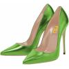 imageFSJ Women Sexy Leopard Printed Dress Shoes Pointy Toe High Heels Stilettos Pumps Shoe Size 415 USGreen Leather