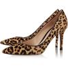 imageFSJ Women Sexy Leopard Printed Dress Shoes Pointy Toe High Heels Stilettos Pumps Shoe Size 415 USLeopard8 Cm Suede