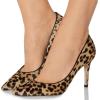 imageFSJ Women Sexy Leopard Printed Dress Shoes Pointy Toe High Heels Stilettos Pumps Shoe Size 415 USLeopard8 Cm Suede