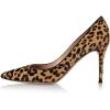 imageFSJ Women Sexy Leopard Printed Dress Shoes Pointy Toe High Heels Stilettos Pumps Shoe Size 415 USLeopard8 Cm Suede