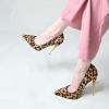imageFSJ Women Sexy Leopard Printed Dress Shoes Pointy Toe High Heels Stilettos Pumps Shoe Size 415 USLeopardsuede 2