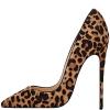 imageFSJ Women Sexy Leopard Printed Dress Shoes Pointy Toe High Heels Stilettos Pumps Shoe Size 415 USLeopardsuede