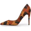 imageFSJ Women Sexy Leopard Printed Dress Shoes Pointy Toe High Heels Stilettos Pumps Shoe Size 415 USOrange Spots
