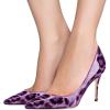 imageFSJ Women Sexy Leopard Printed Dress Shoes Pointy Toe High Heels Stilettos Pumps Shoe Size 415 USPurple8 Cm
