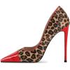 imageFSJ Women Sexy Leopard Printed Dress Shoes Pointy Toe High Heels Stilettos Pumps Shoe Size 415 USRed