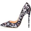 imageFSJ Women Sexy Leopard Printed Dress Shoes Pointy Toe High Heels Stilettos Pumps Shoe Size 415 USSilver