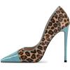 imageFSJ Women Sexy Leopard Printed Dress Shoes Pointy Toe High Heels Stilettos Pumps Shoe Size 415 USTeal