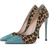 imageFSJ Women Sexy Leopard Printed Dress Shoes Pointy Toe High Heels Stilettos Pumps Shoe Size 415 USTeal