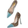imageFSJ Women Sexy Leopard Printed Dress Shoes Pointy Toe High Heels Stilettos Pumps Shoe Size 415 USTeal