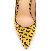 imageFSJ Women Sexy Leopard Printed Dress Shoes Pointy Toe High Heels Stilettos Pumps Shoe Size 415 USYellow Leopart