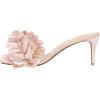 imageFSJ Women Stilettos Heels Open Toe Comfort Low Kitten Heel Slides Cute Multi Frilly Slip On Mules Sandals Evening Party Prom Dance Shoes Size 415 USPink