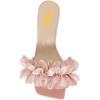 imageFSJ Women Stilettos Heels Open Toe Comfort Low Kitten Heel Slides Cute Multi Frilly Slip On Mules Sandals Evening Party Prom Dance Shoes Size 415 USPink
