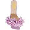imageFSJ Women Stilettos Heels Open Toe Comfort Low Kitten Heel Slides Cute Multi Frilly Slip On Mules Sandals Evening Party Prom Dance Shoes Size 415 USPurple