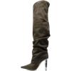 imageFSJ Women Stretchy Slouch Thigh High Boots Pointed Toe High Heel Pull On Elegant Party Evening Dress Ladies Shoes Size 415 USDried Herb