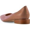 imageFSJ Women Suede Pointed Toe Low Heel Flat Pumps Slip On Comfortable Party Dress Walking Casual Office Shoes Size 415 USIndianred