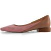 imageFSJ Women Suede Pointed Toe Low Heel Flat Pumps Slip On Comfortable Party Dress Walking Casual Office Shoes Size 415 USIndianred